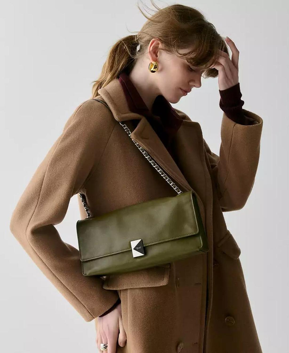 Deco Fine Grain Leather Soft Shoulder Bag