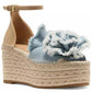 Women's Flourish Denim Espadrille Wedge Sandals