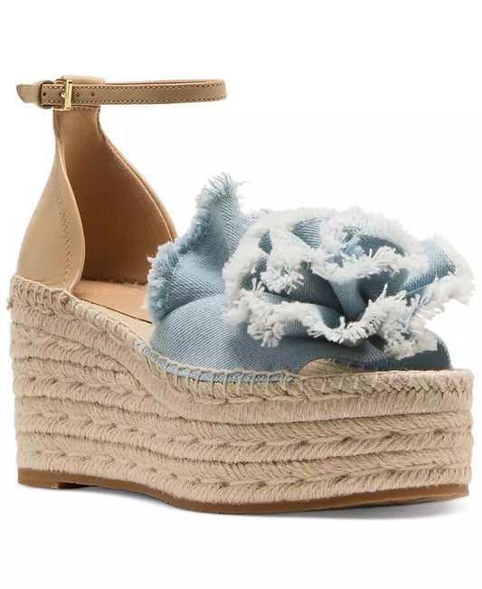 Women's Flourish Denim Espadrille Wedge Sandals