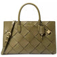 Scarlett Medium Woven Leather East West Satchel