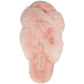 LALA Furry Womens Open Toe Slip On Slide Sandals