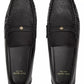Women's Flower Stud Round Toe Moccasin Loafers