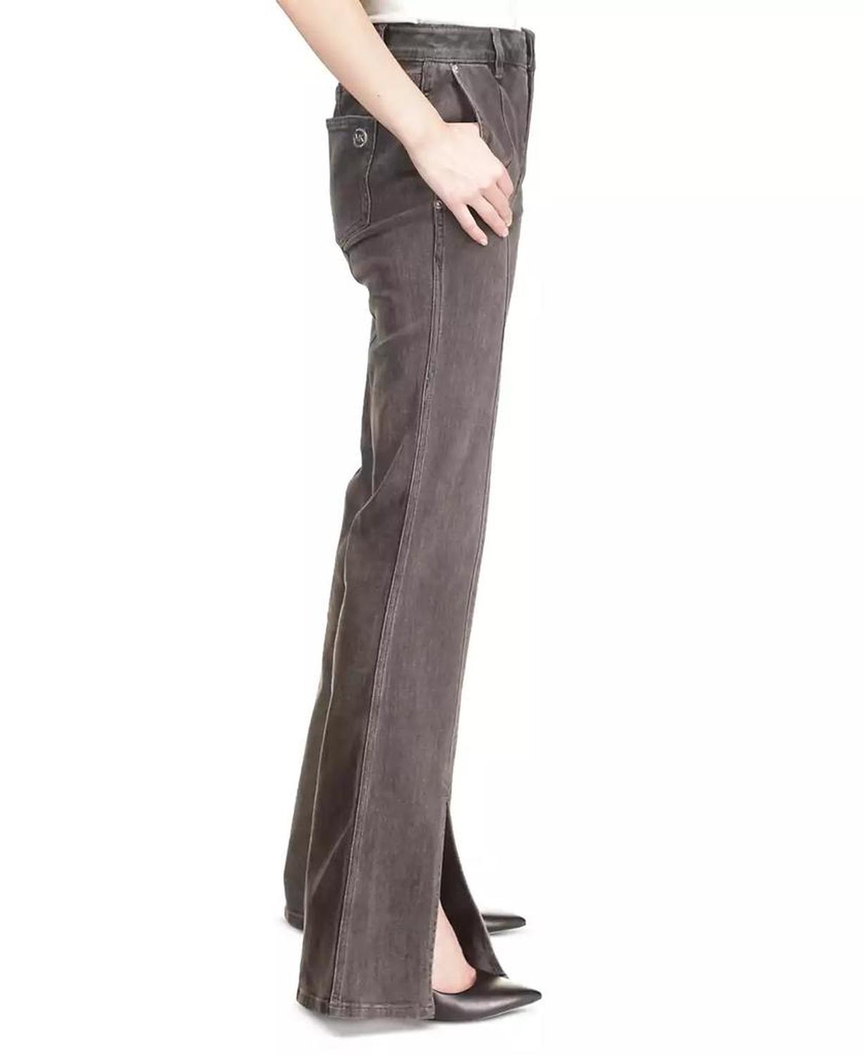Women's Slit Flared-Leg Jeans