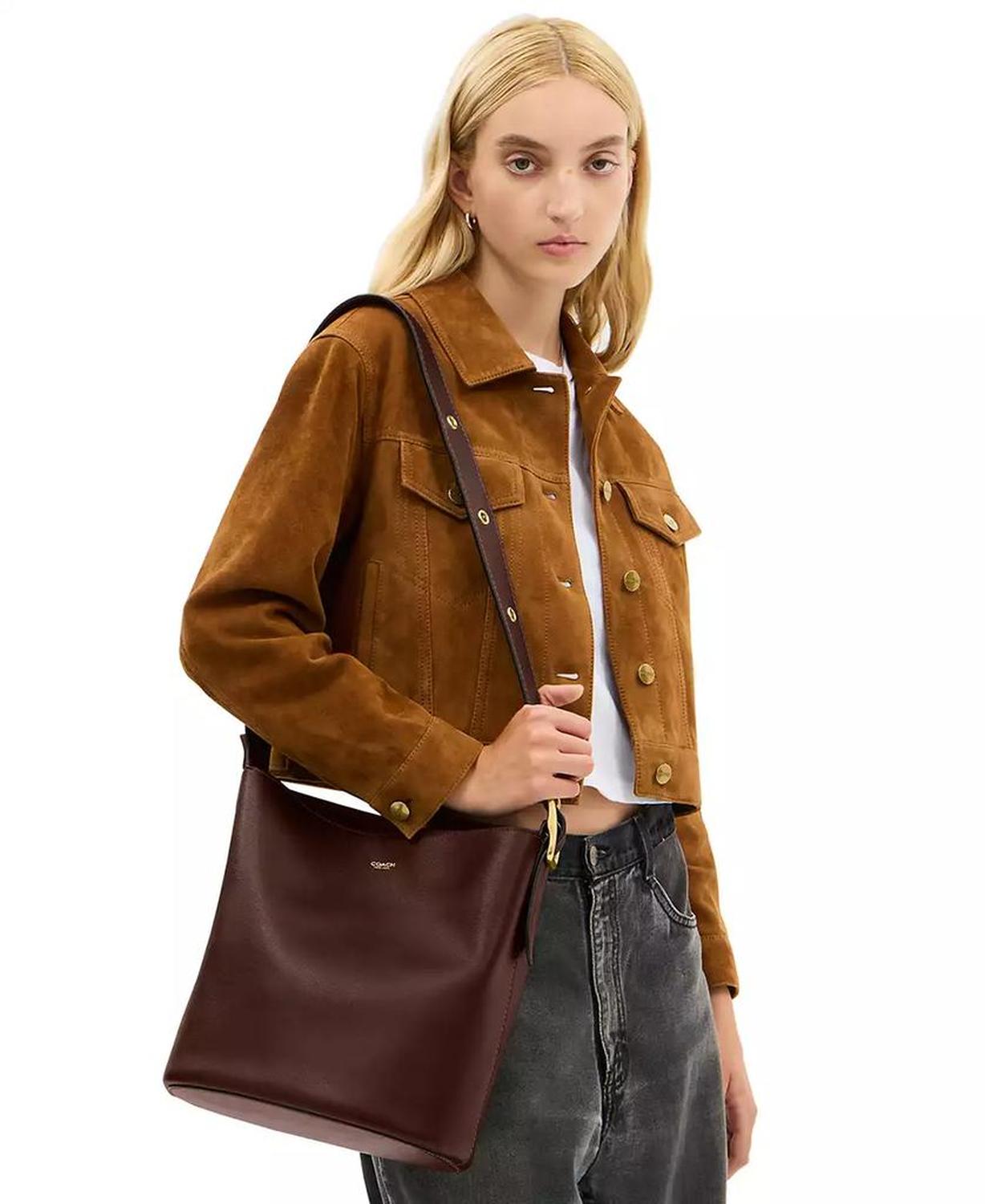 Bleecker Medium Leather Bucket Bag