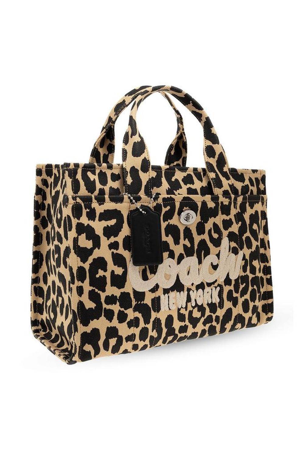Coach Leopard Printed Top Handle Tote Bag