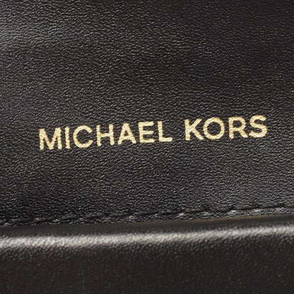 Michael Kors Black/grey Signature Coated Canvas And Leather Card Case..
