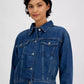 Women's Cropped Cotton Denim Jacket