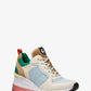 Crista Color-Block Mixed-Media Trainer