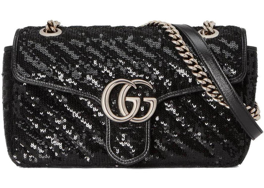Gucci Gg Marmont Small Sequin Shoulder Bag