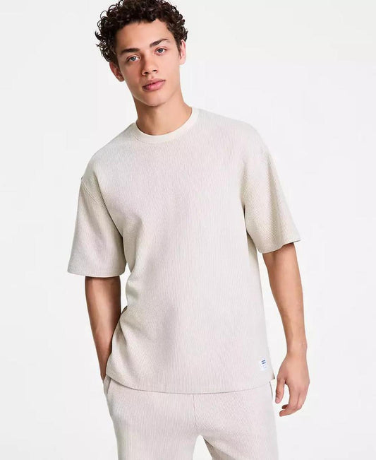 Men's Relaxed Fit Waffle Knit Short Sleeve T-Shirt