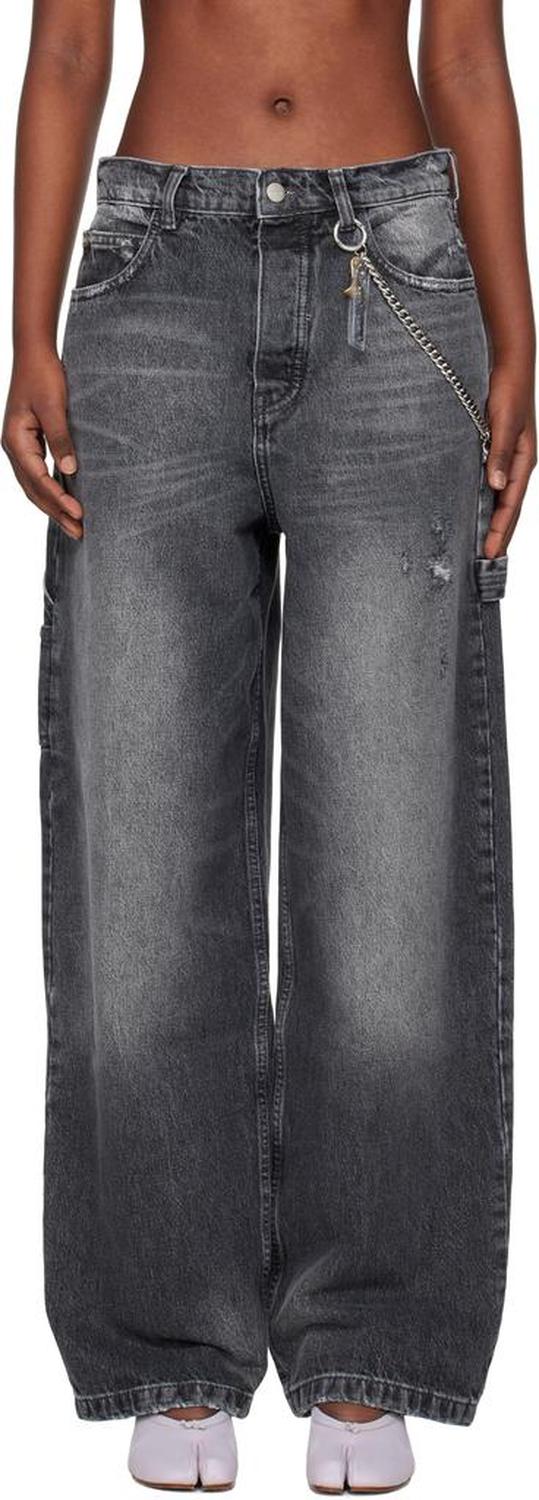Gray Charm Oversized Jeans