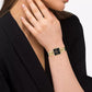 Women's Cass Gold-Tone Stainless Steel and Black Leather Strap Watch, 22mm