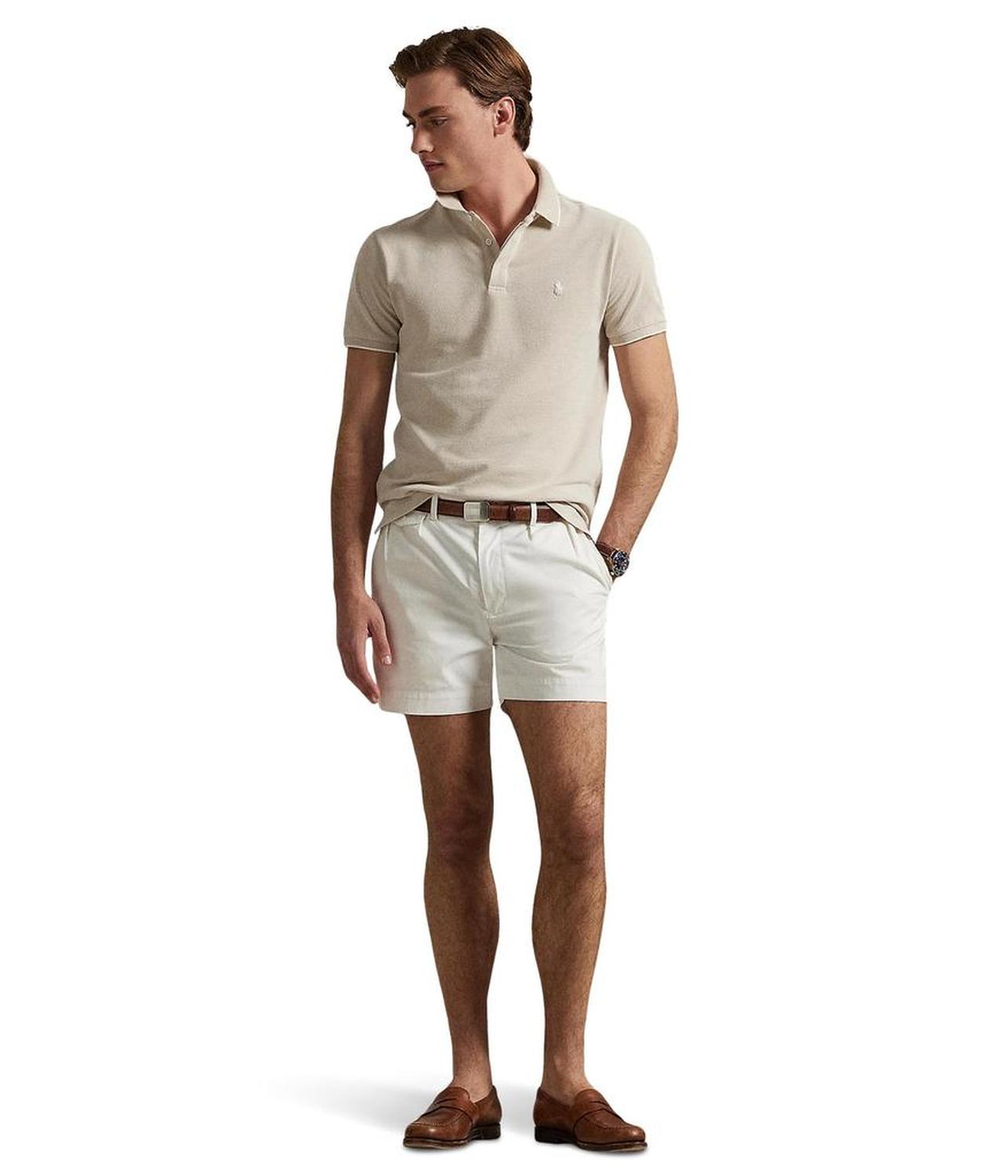 Custom Slim Fit Stretch Oxford Mesh Polo