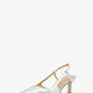 Alora Metallic Snake Embossed Leather Slingback Pump