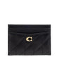 Coach Logo Plaque Quilted Card Case