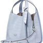 Knott Croc Embossed Leather Small Crossbody Tote