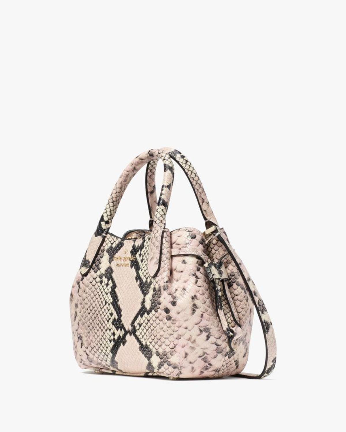 Dumpling Snake Embossed Mini Satchel