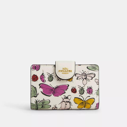 Coach Outlet Medium Corner Zip Wallet With Creature Print
