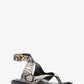 Irene Snake Embossed Leather Wrap Sandal