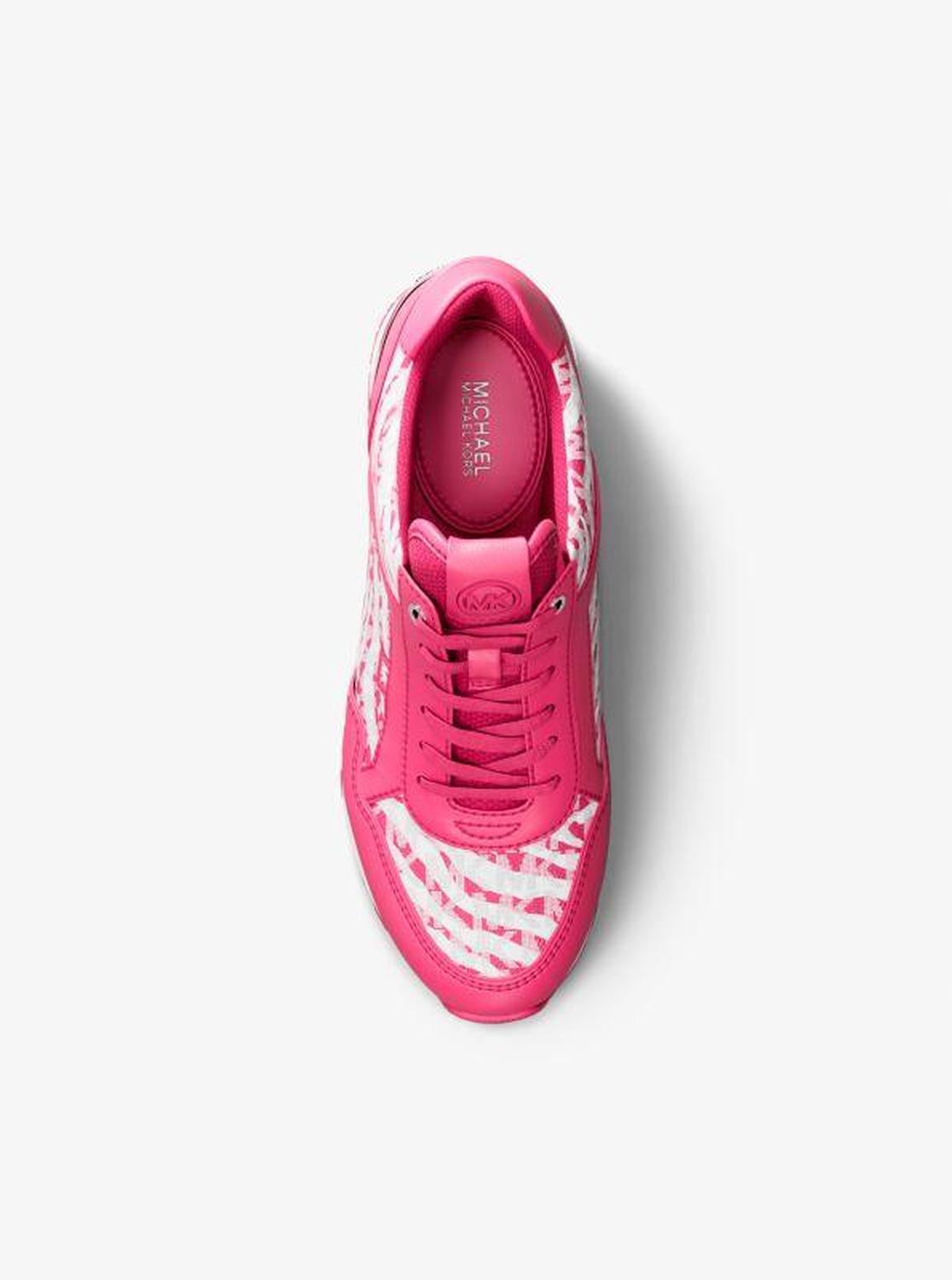 Maddy Zebra Print Signature Logo Trainer