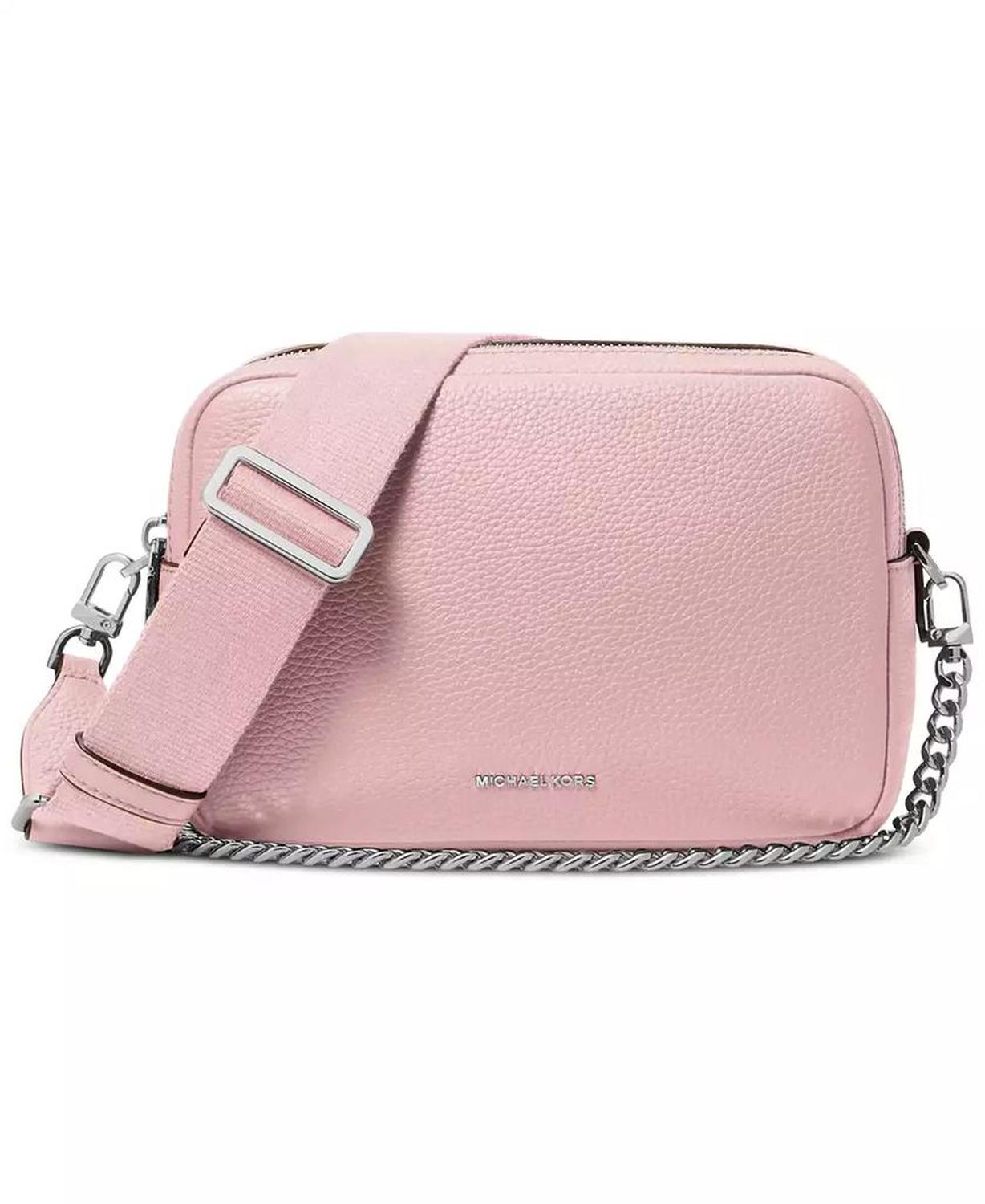 Bryant Medium Leather Double Zip Chain Camera Crossbody