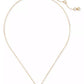 Gold-Tone Cubic Zirconia Pendant Necklace, 16" + 3" extender