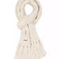 Women's Diamond Cable Fringe Scarf