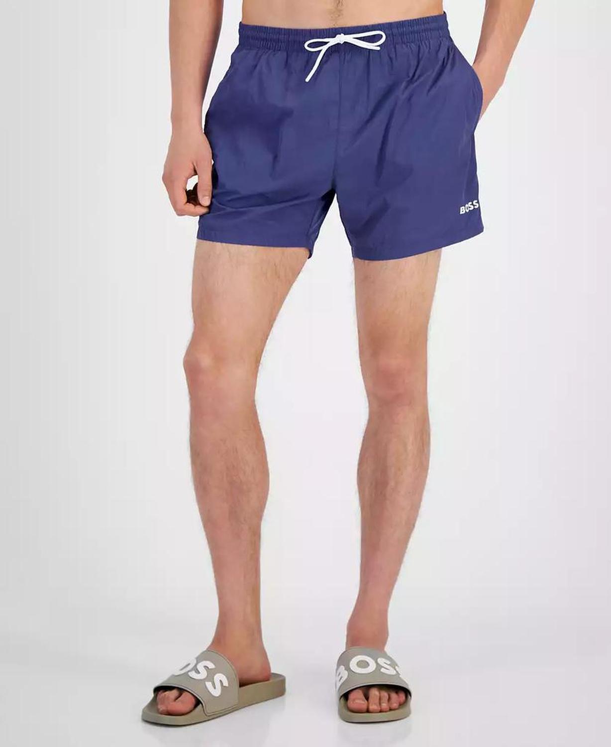 Men's Lee Drawstring 5.3" Swim Trunks, Created for Macy's