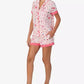 Women's 2-Piece Sleepwear Short-Sleeve Shirt and Pajama Shorts Set