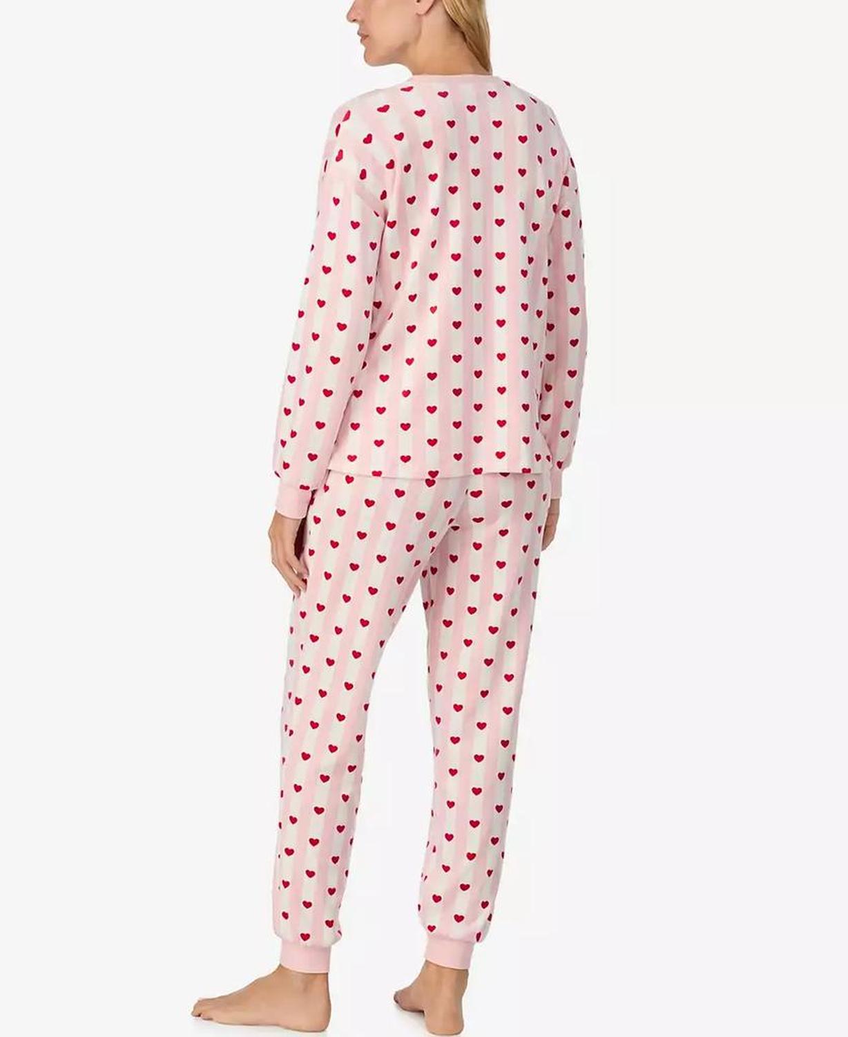 Women's 2-Piece Sleepwear Long-Sleeve Top and Jogger Pajama Set