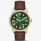 Oversized Hutton Two-Tone and Leather Watch