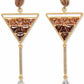 Gold-Tone Cubic Zirconia Martini Statement Earrings