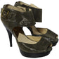 Michael Kors Heidi Platform Heels in Black Leather