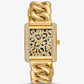 Mini Emery Animal Pavé Gold-Tone Curb Link Watch