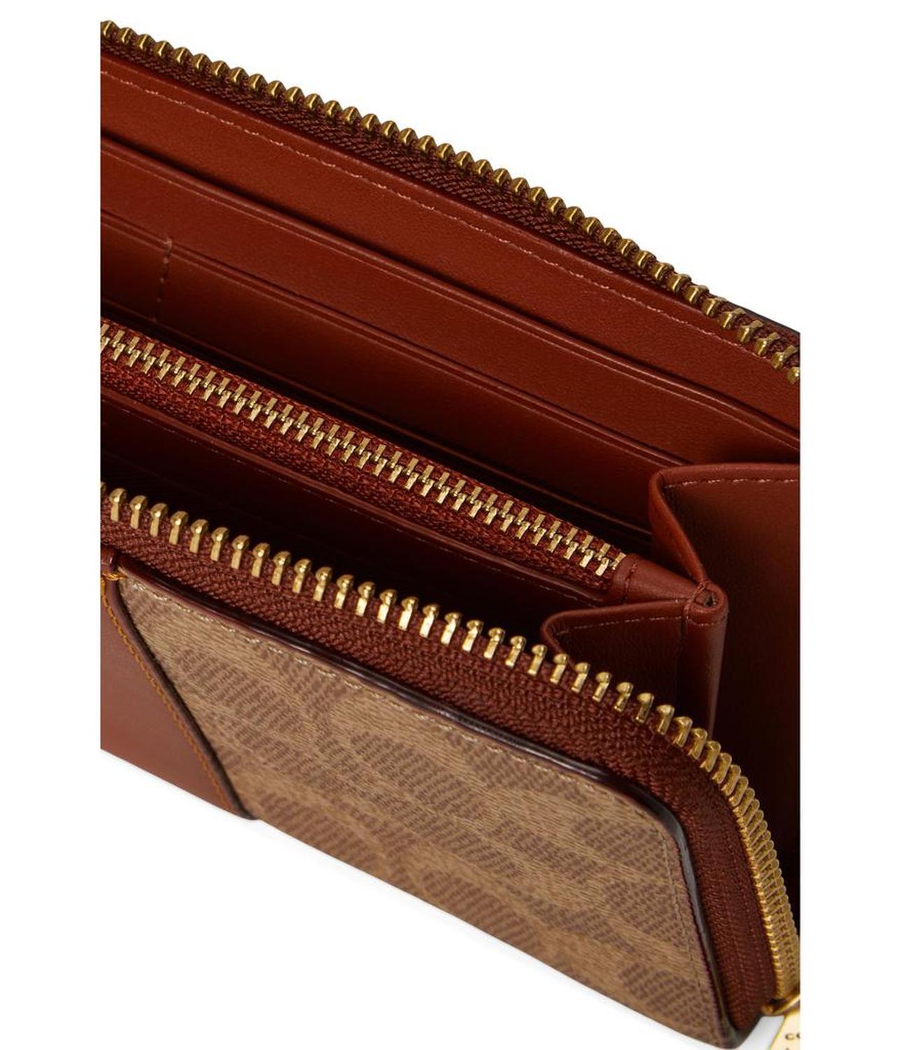 Essential Slim Accordion Zip Wallet in Signature Canvas