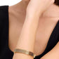 Gold-Tone Spade Flower Lace Thin Bangle Bracelet