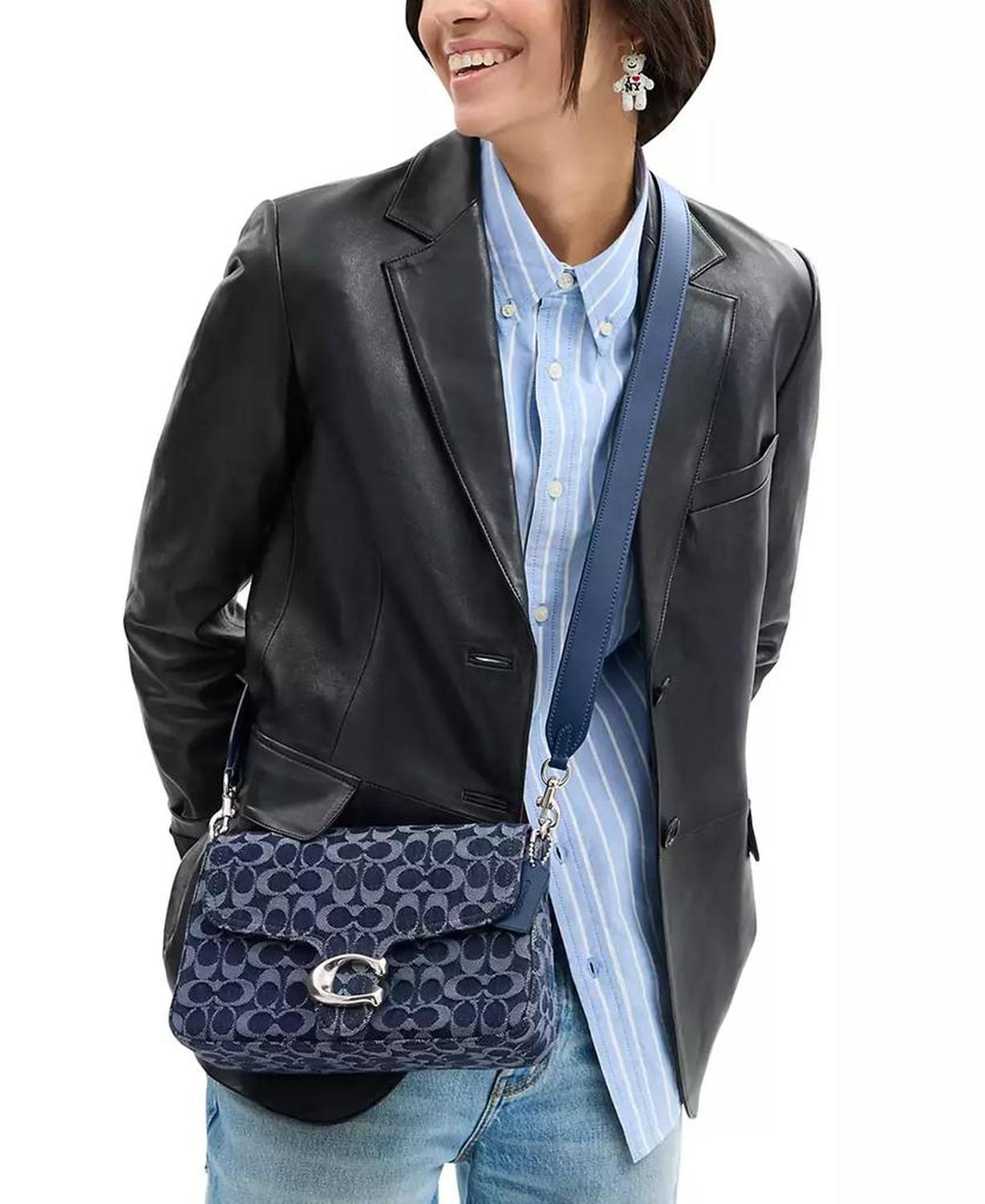 Tabby Medium Signature Denim Shoulder Bag