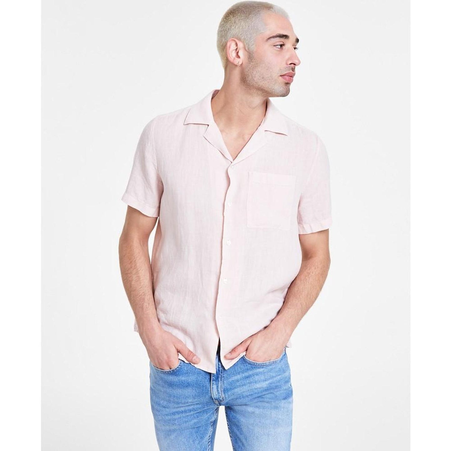 Men's Relaxed-Fit Button-Up Shirt