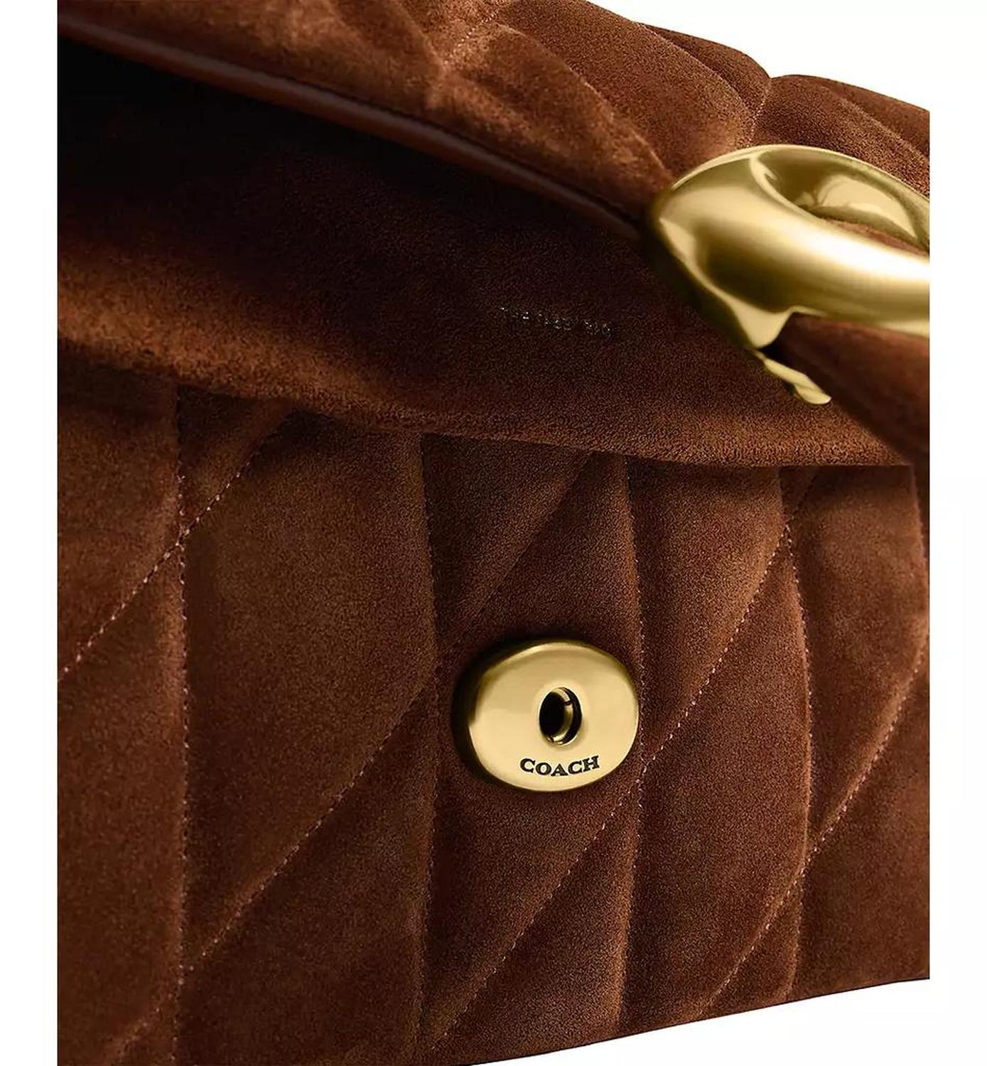 Quilted Tabby Medium Suede Shoulder Bag 26