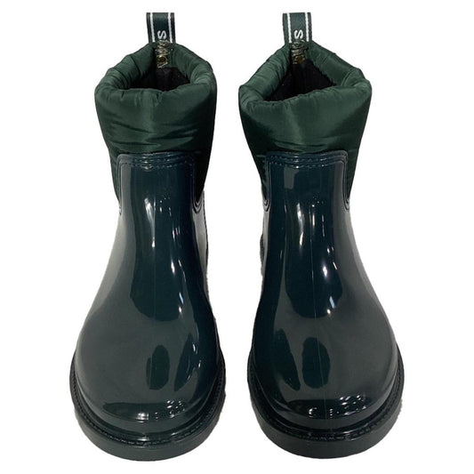 Blakely Logo Tape Rain Boots in Racing Green PVC and Nylon