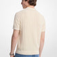 Cotton Knit Zip Polo Shirt