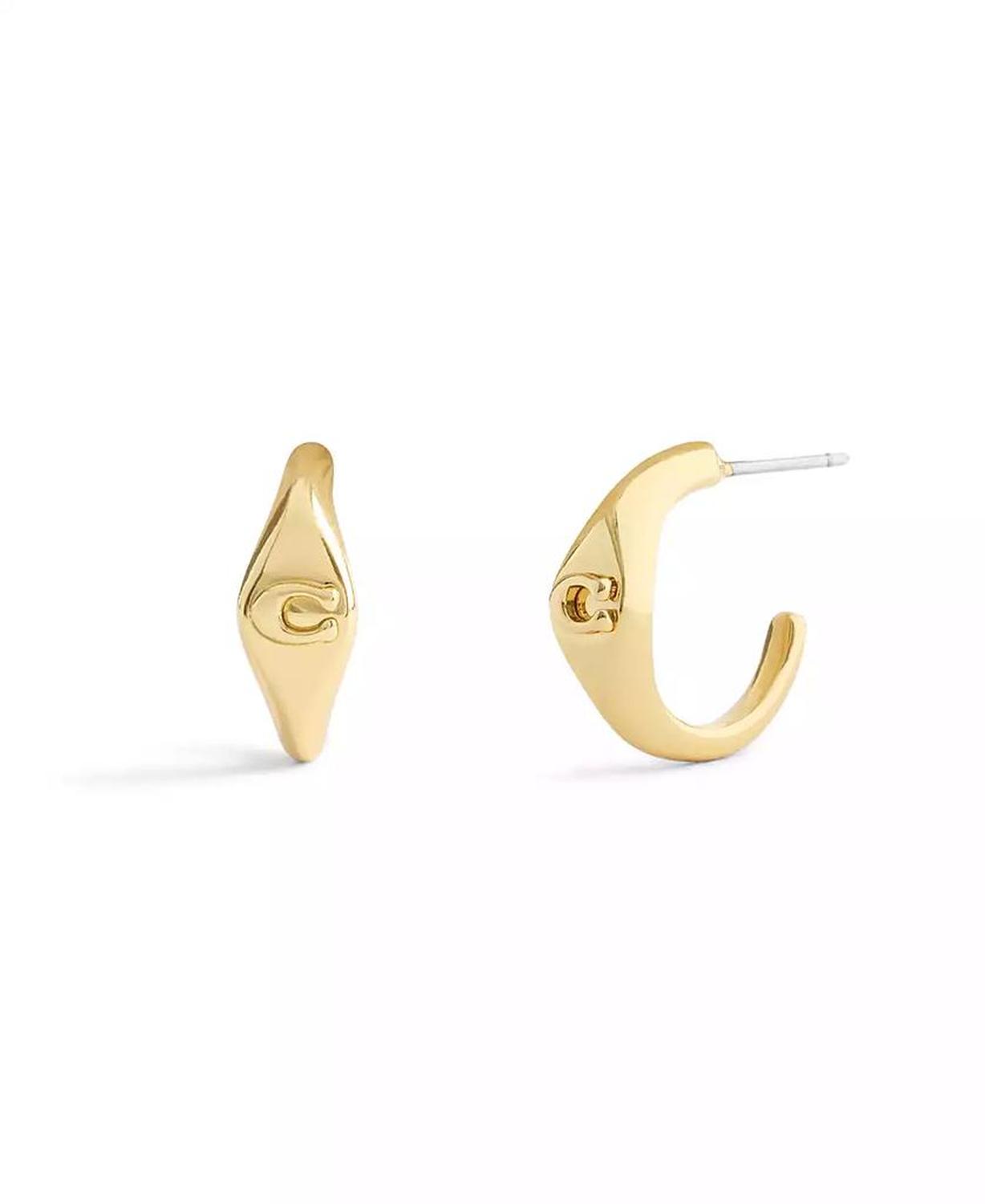Signature Signet Huggie Earrings