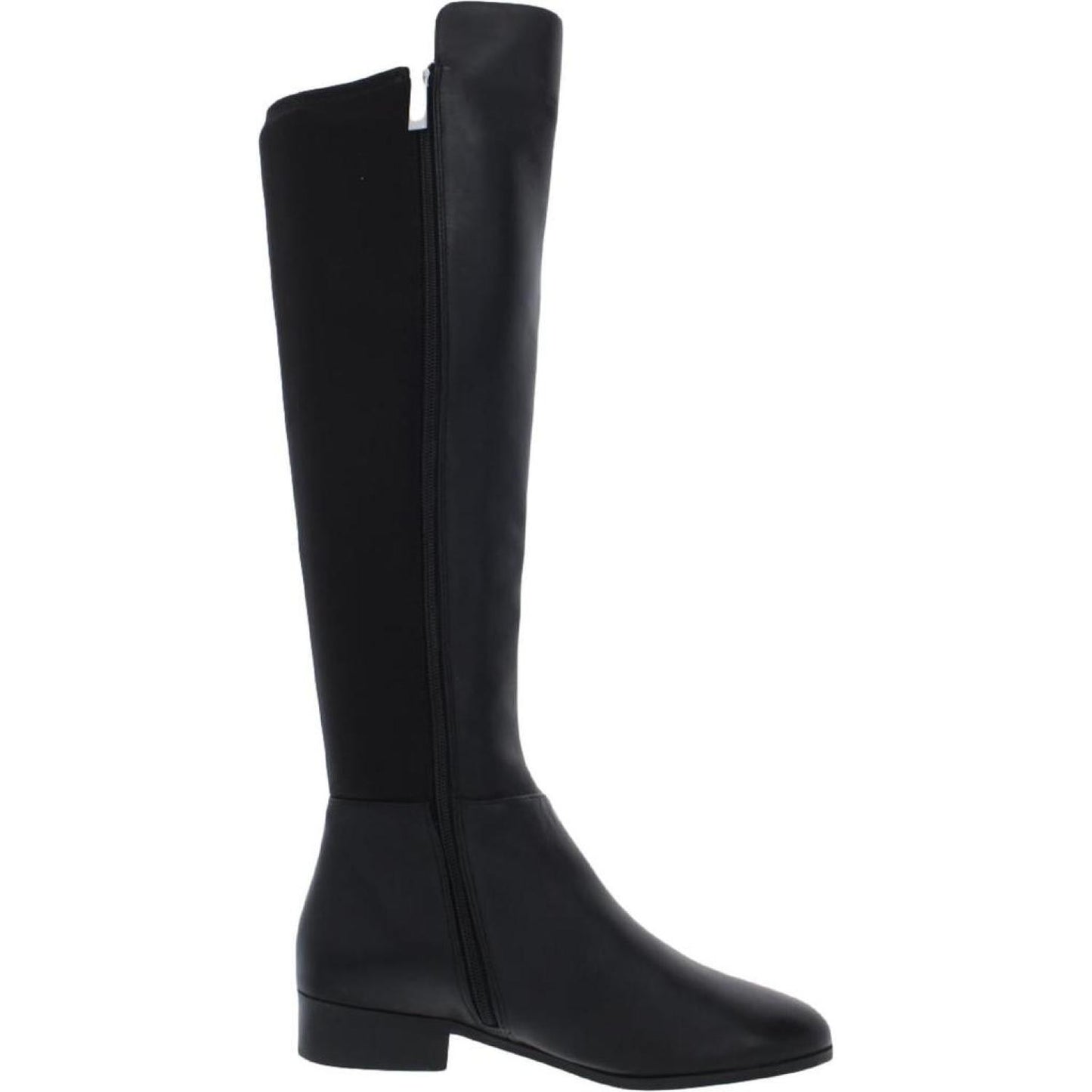 Womens Leather Almond Toe Mid-Calf Boots