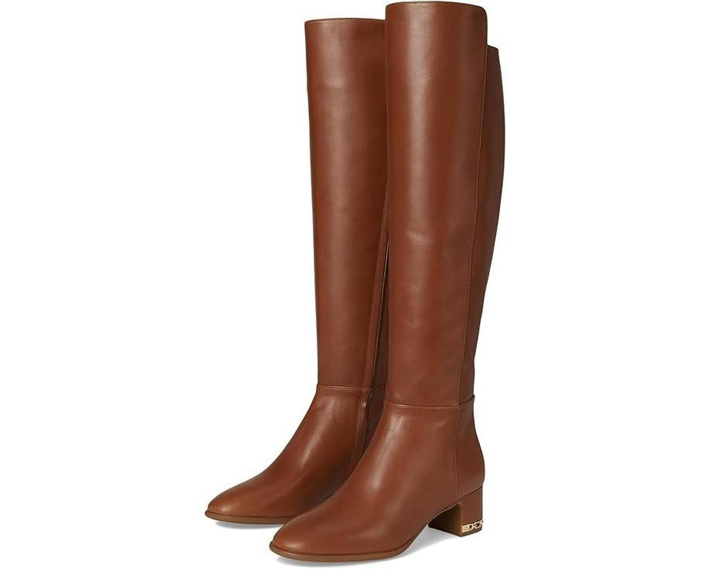 June Boots Women's  Brown Leather Round Toe Knee-High VER642