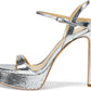 Amara 40S4AMHS2M-040 Sandal Womens 8 Silver Leather Platform ZPO893