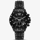 Limited-Edition Oversized Sage Pavé Black-Tone Watch