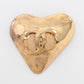 Coco Mark Heart Brooch Gp Gold 93P