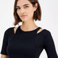 Women's Slim Ribbed Layered-Look Short-Sleeve Top