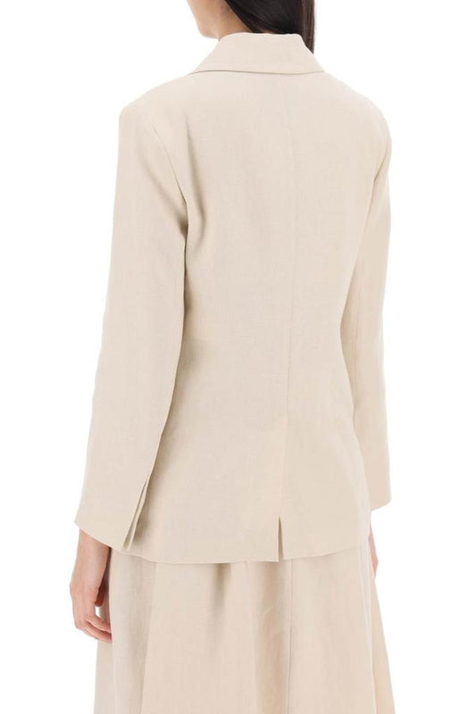 S Max Mara Laura's Double-Breasted Linen Bl