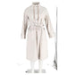The Cube Marco Overcoat in White Cotton